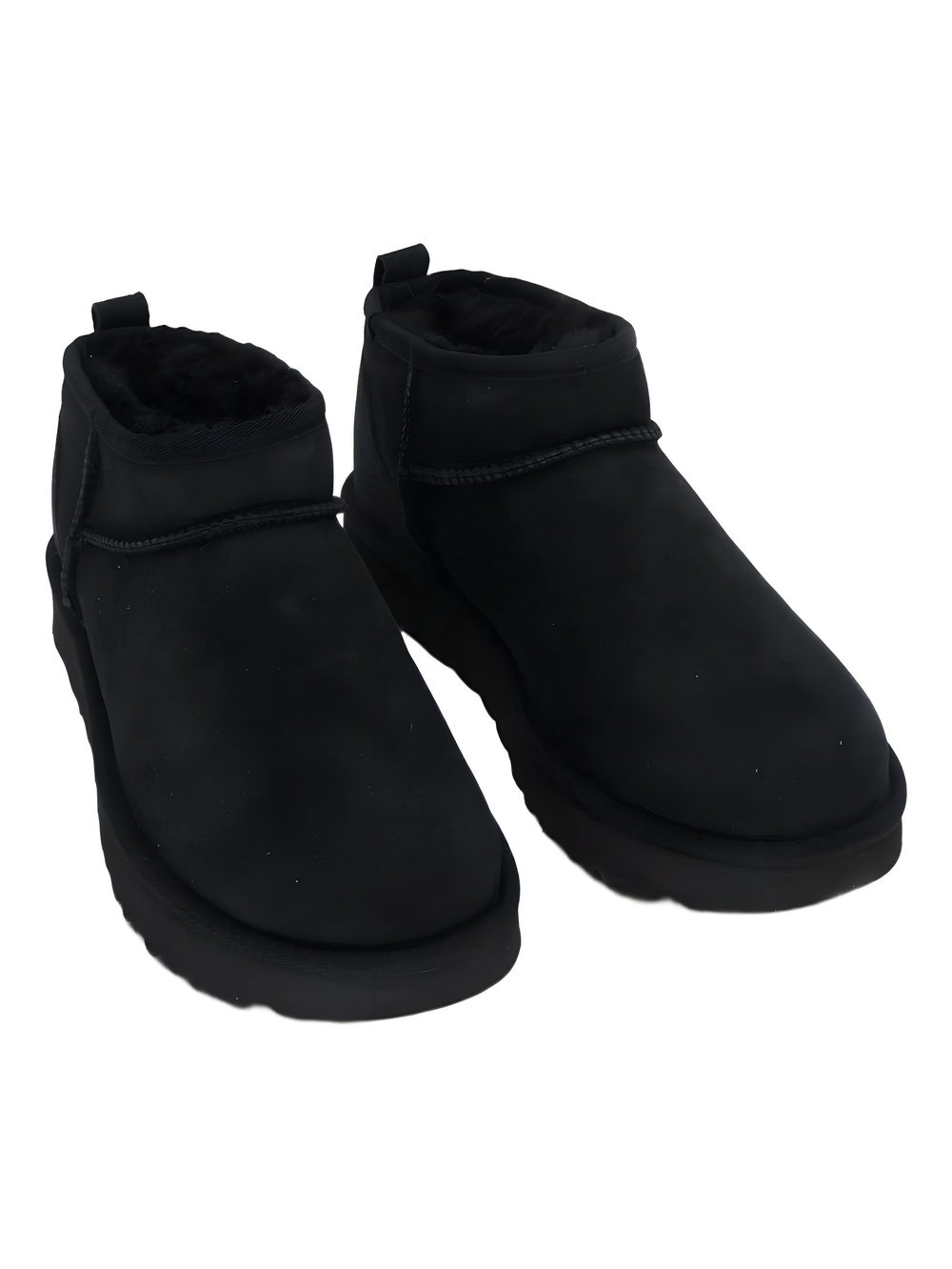 UGG Classic Ultra Mini Genuine Shearling Boot Black Size 9M